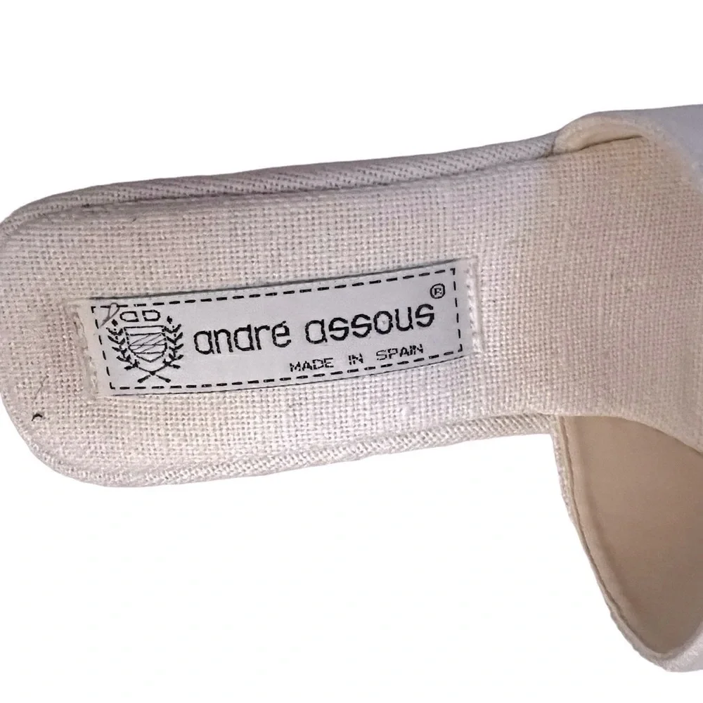 Andre Assous made in Spain sandals size 8 - 3.5 inch heel wedge slip on